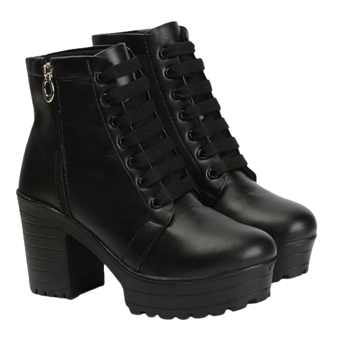 black boot high hill